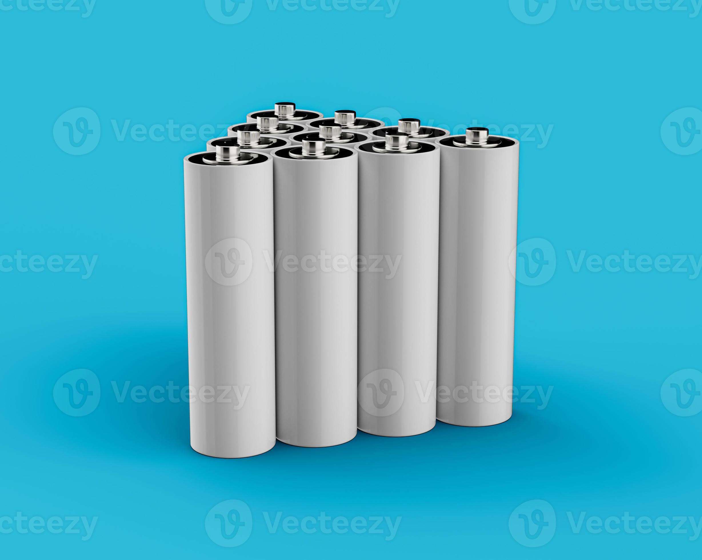 AA Size battery isolated on white background blank rechargeable battery