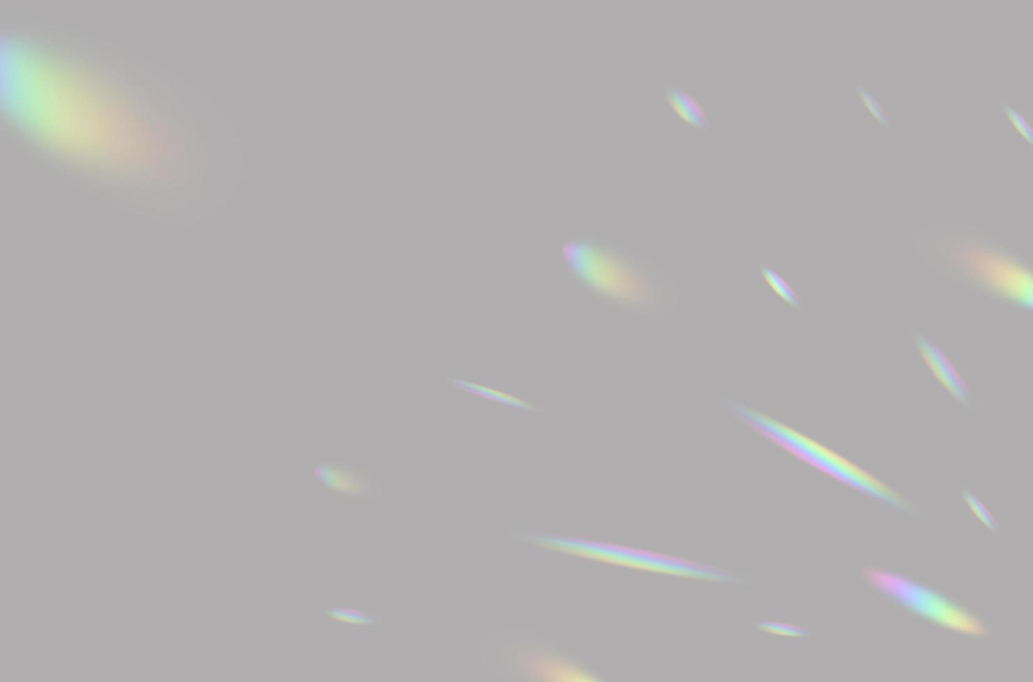 Abstract of blurred rainbow prism light overlay on grey background for mockup and decorative photo