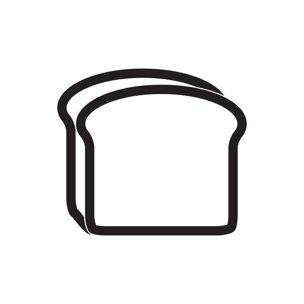 plain bread simple icon design, for bakery food logo. illustrator ep 10 vector