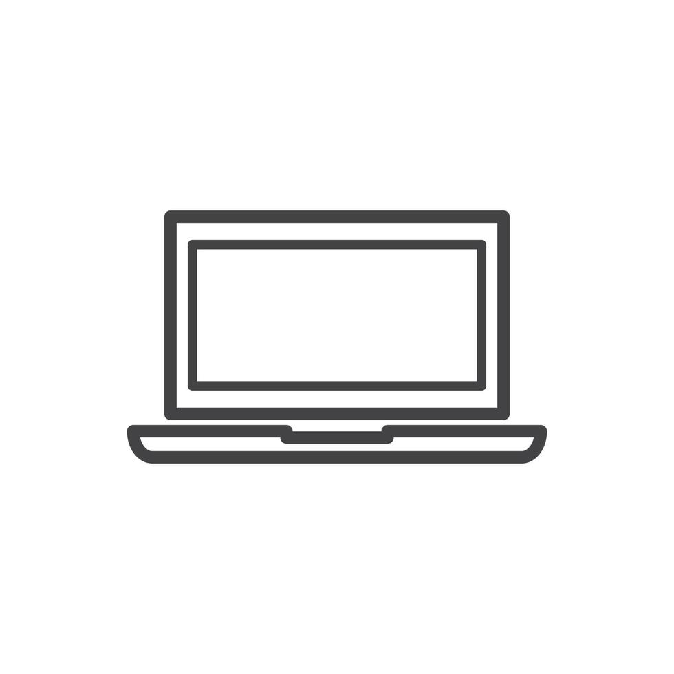 vector outline design laptop icon.
