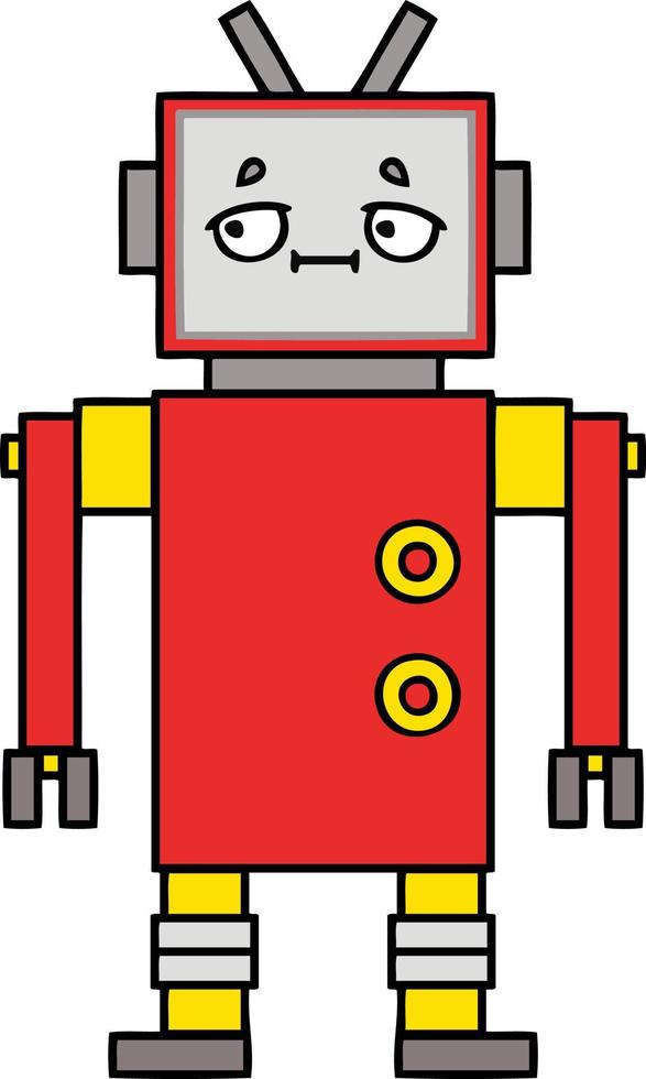 cute cartoon robot vector