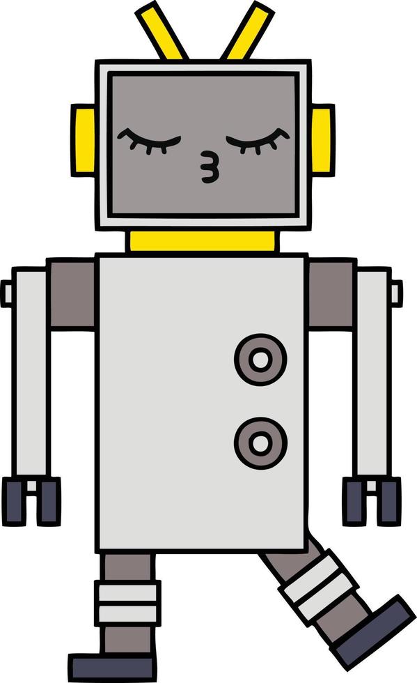 cute cartoon robot vector