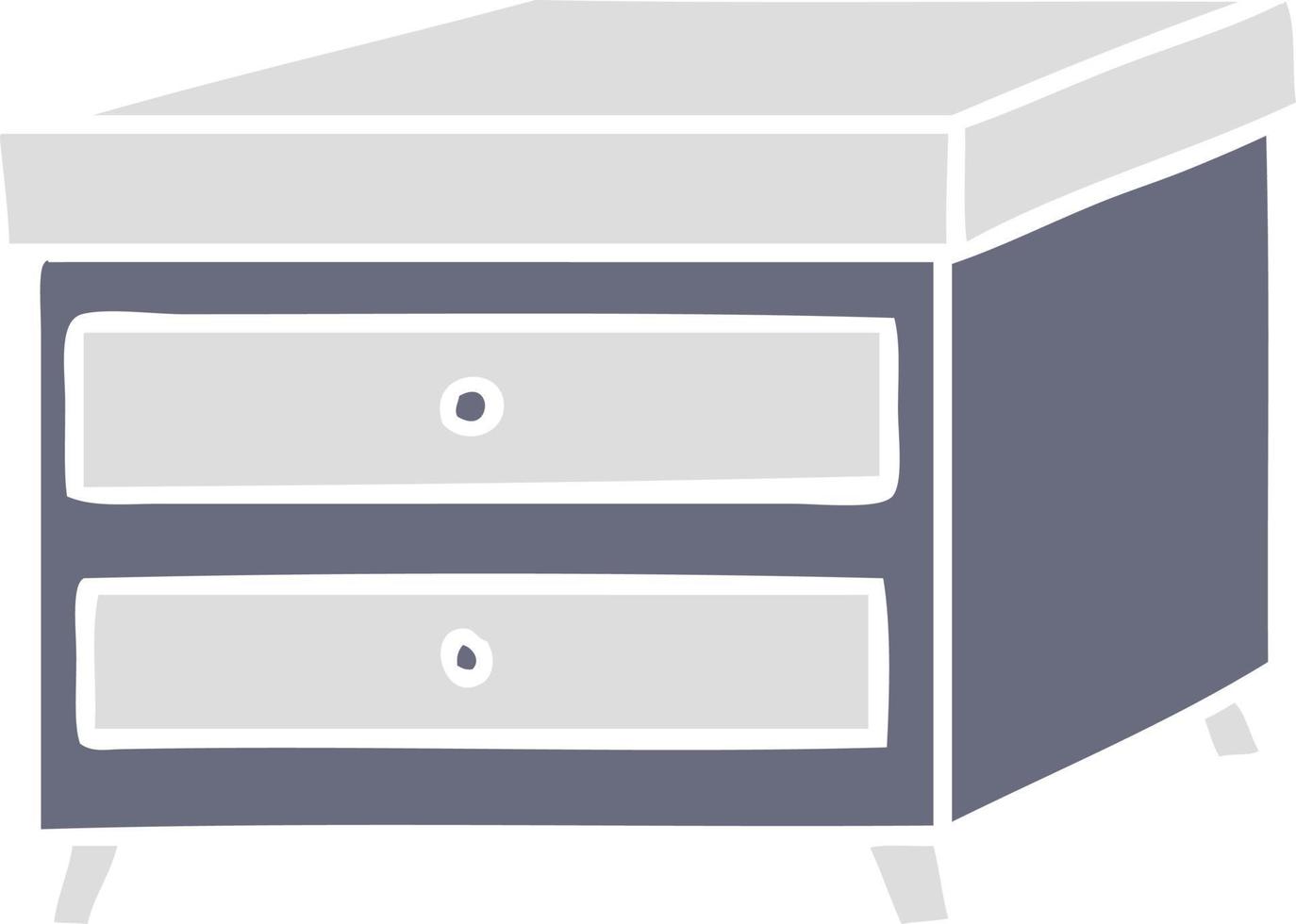 cartoon doodle of a bedside table vector
