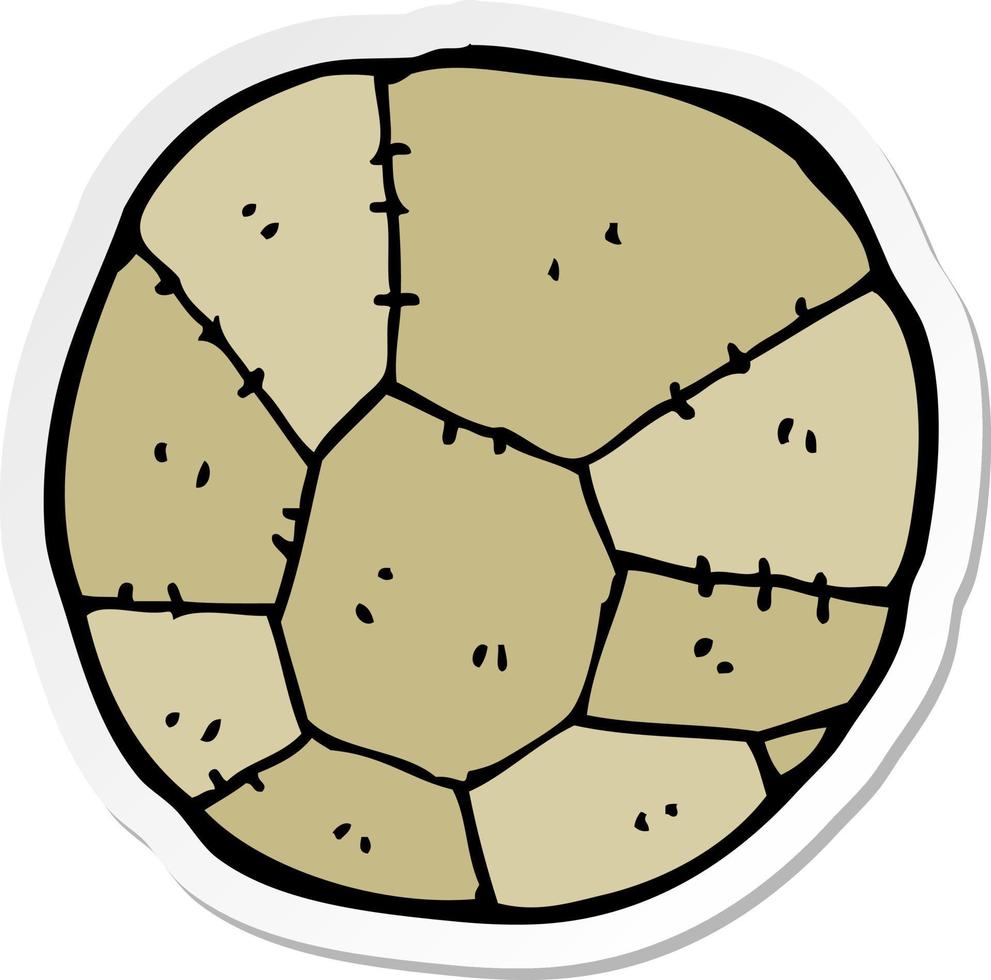 sticker of a cartoon football vector