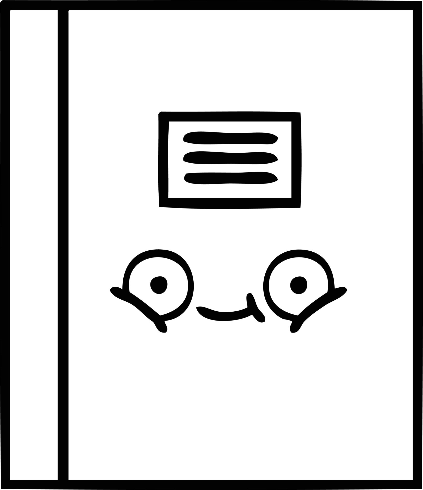 line drawing cartoon notebook 10378858 Vector Art at Vecteezy