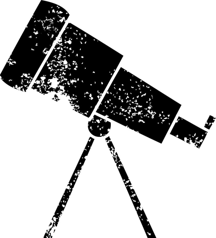 distressed symbol telescope vector