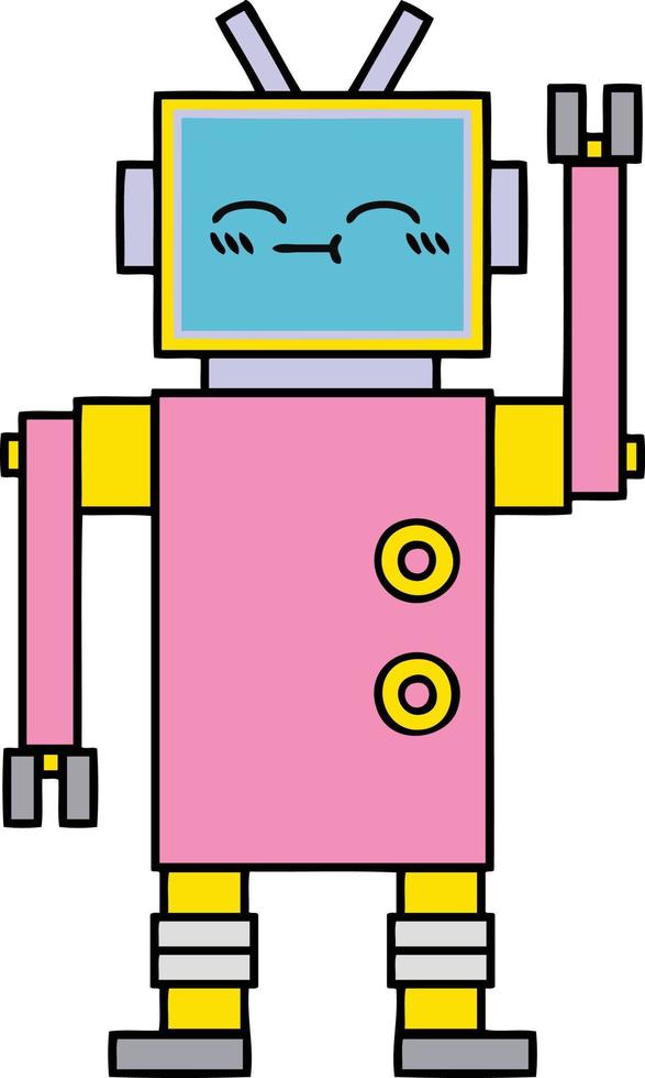 cute cartoon robot vector