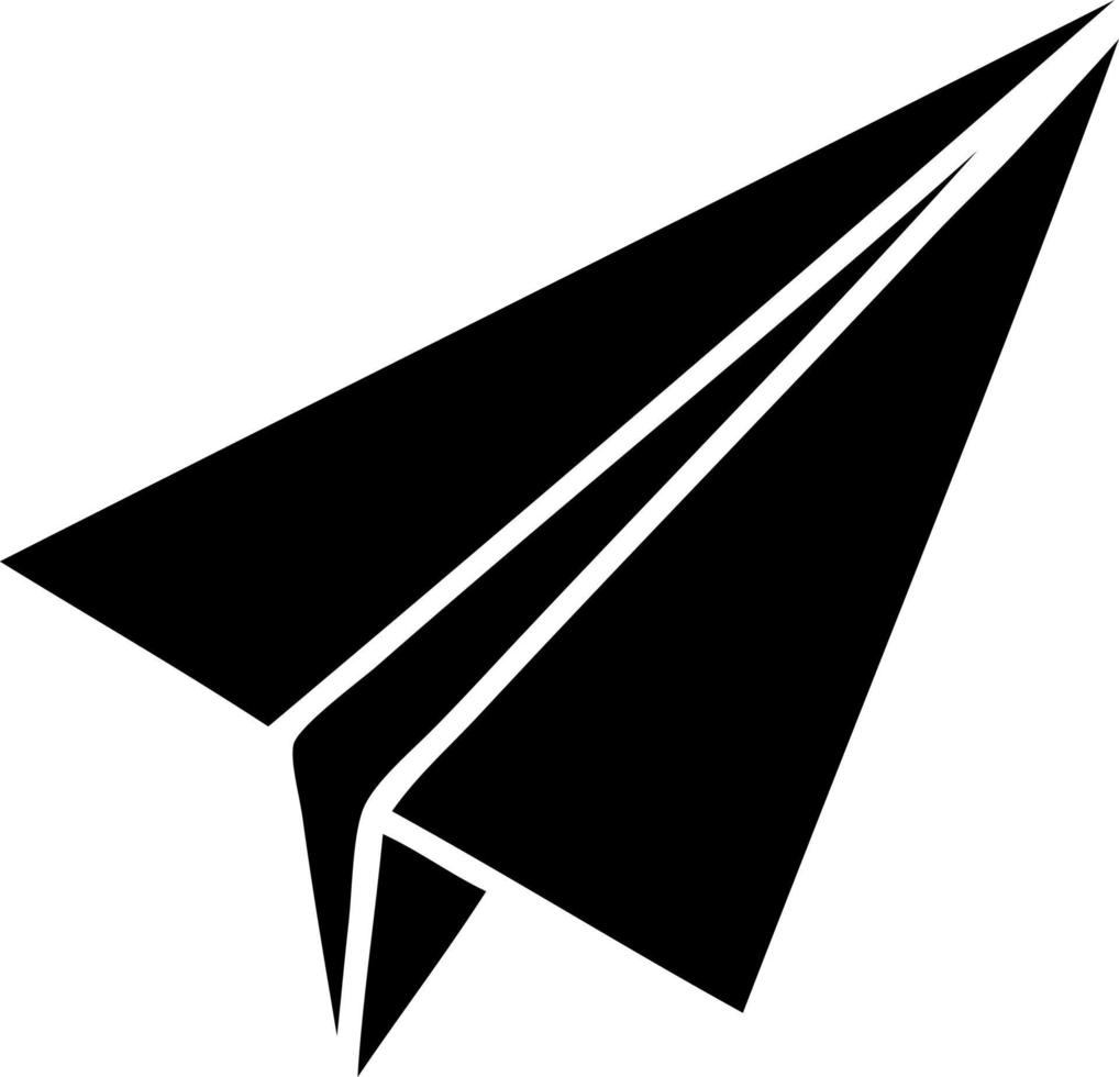 flat symbol paper plane vector