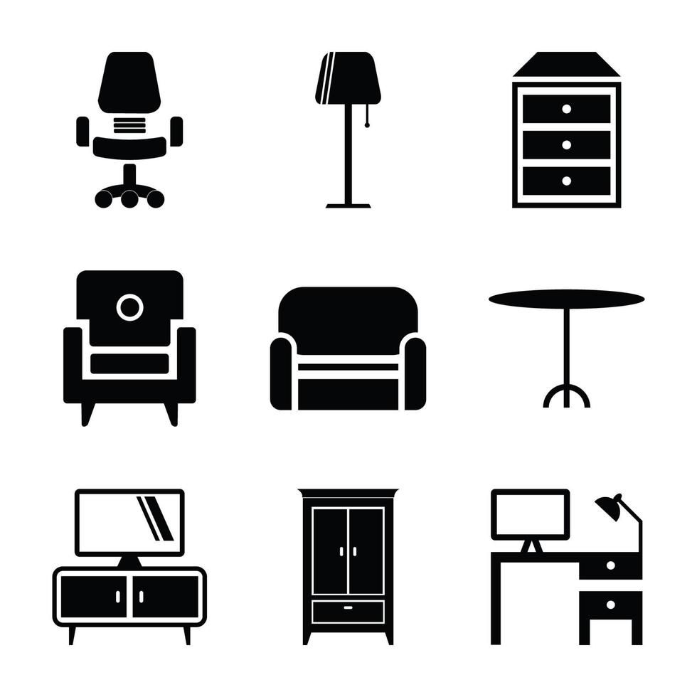 vector de icono de muebles para el hogar. ilustración de vector de icono de muebles