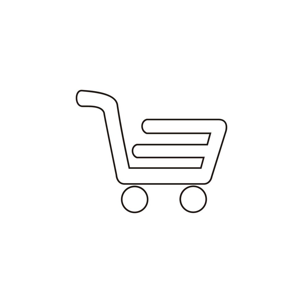 vector de icono de carrito de compras. Ilustración de vector de icono de carrito de compras