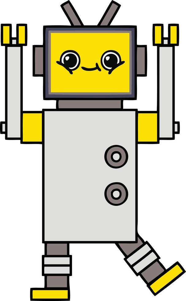 cute cartoon robot vector