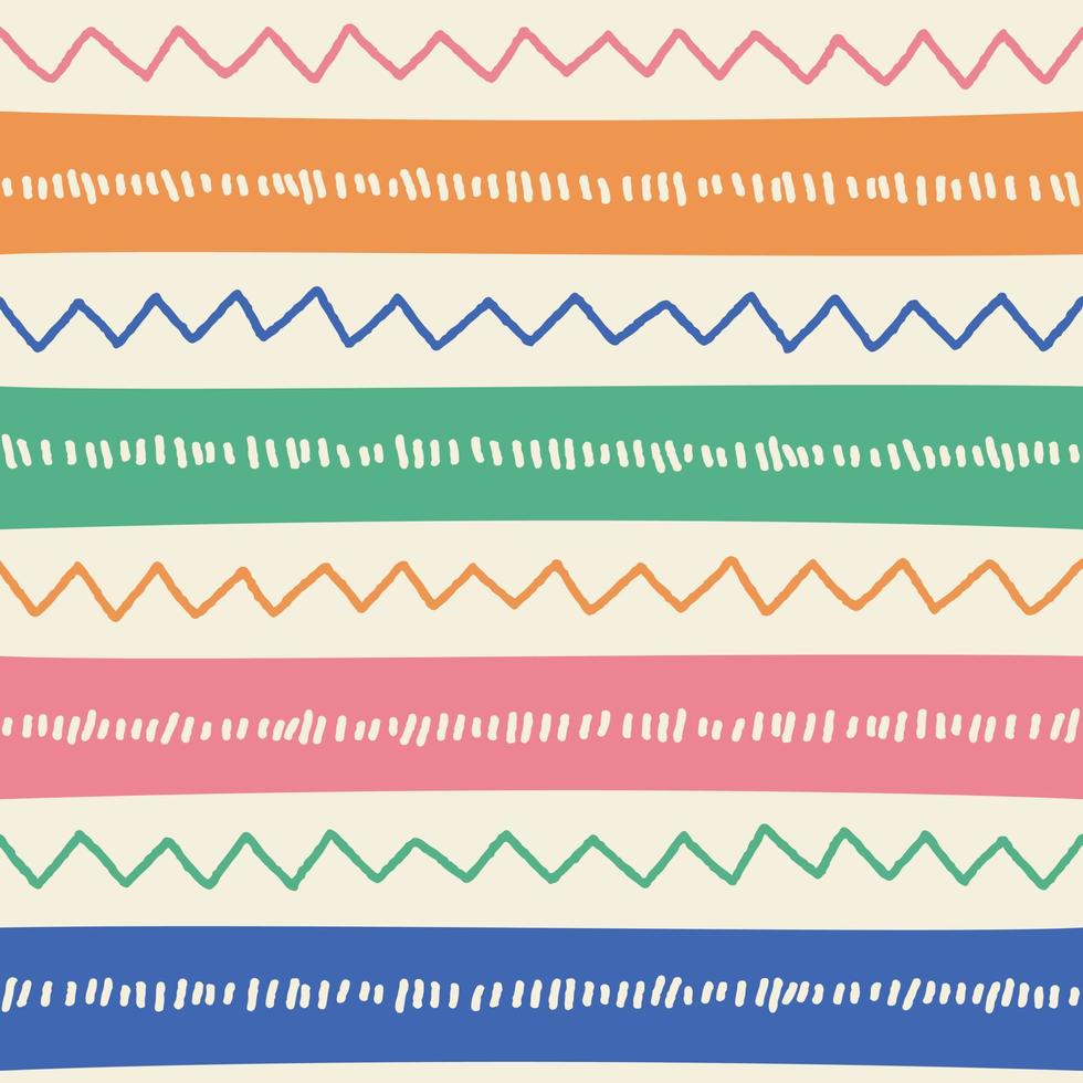 étnico tribal geométrico folk indio escandinavo gitano mexicano boho africano ornamento textura sin costura patrón zigzag punto línea horizontal rayas color impresión textiles fondo vector ilustración