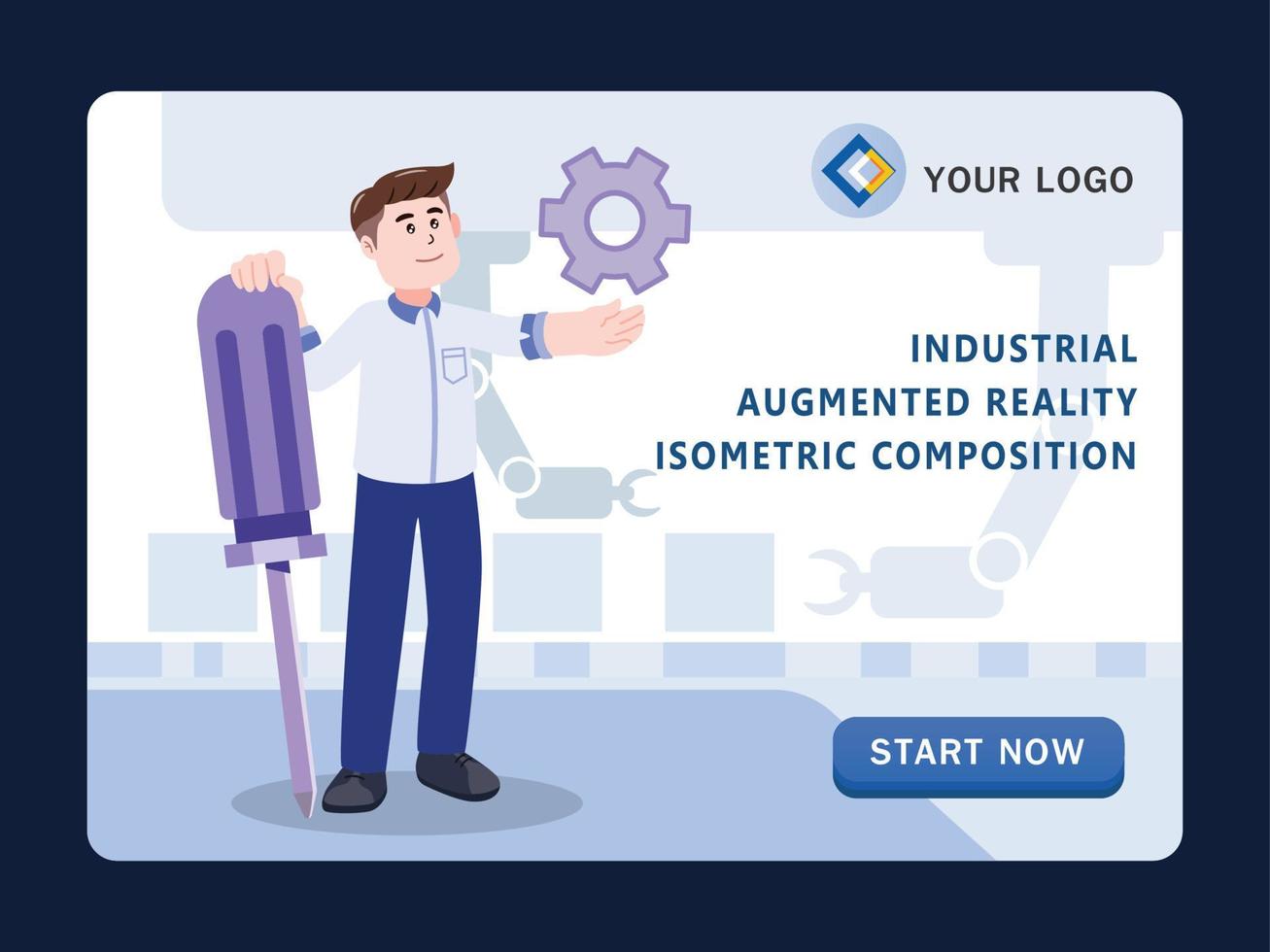 hombre de negocios con sistema de engranajes de mecanismo comercial, que involucra procesos comerciales y flujo de trabajo, monitoreo, control de calidad, proceso de trabajo, ilustración vectorial de personajes de dibujos animados. vector