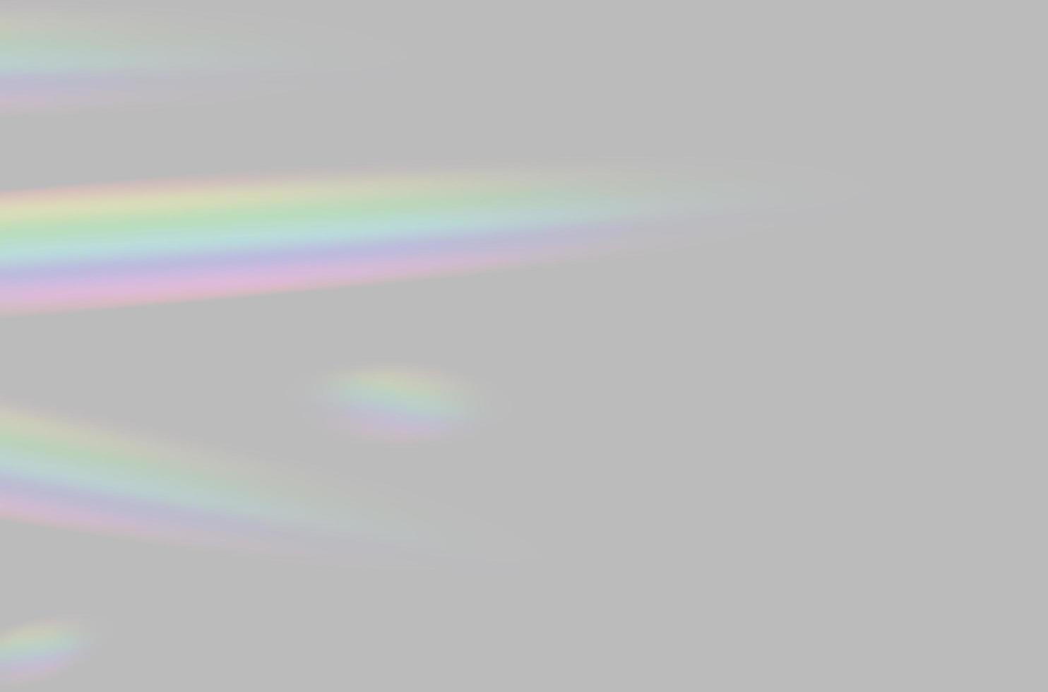 Abstract of blurred rainbow prism light overlay on grey background for mockup and decorative photo