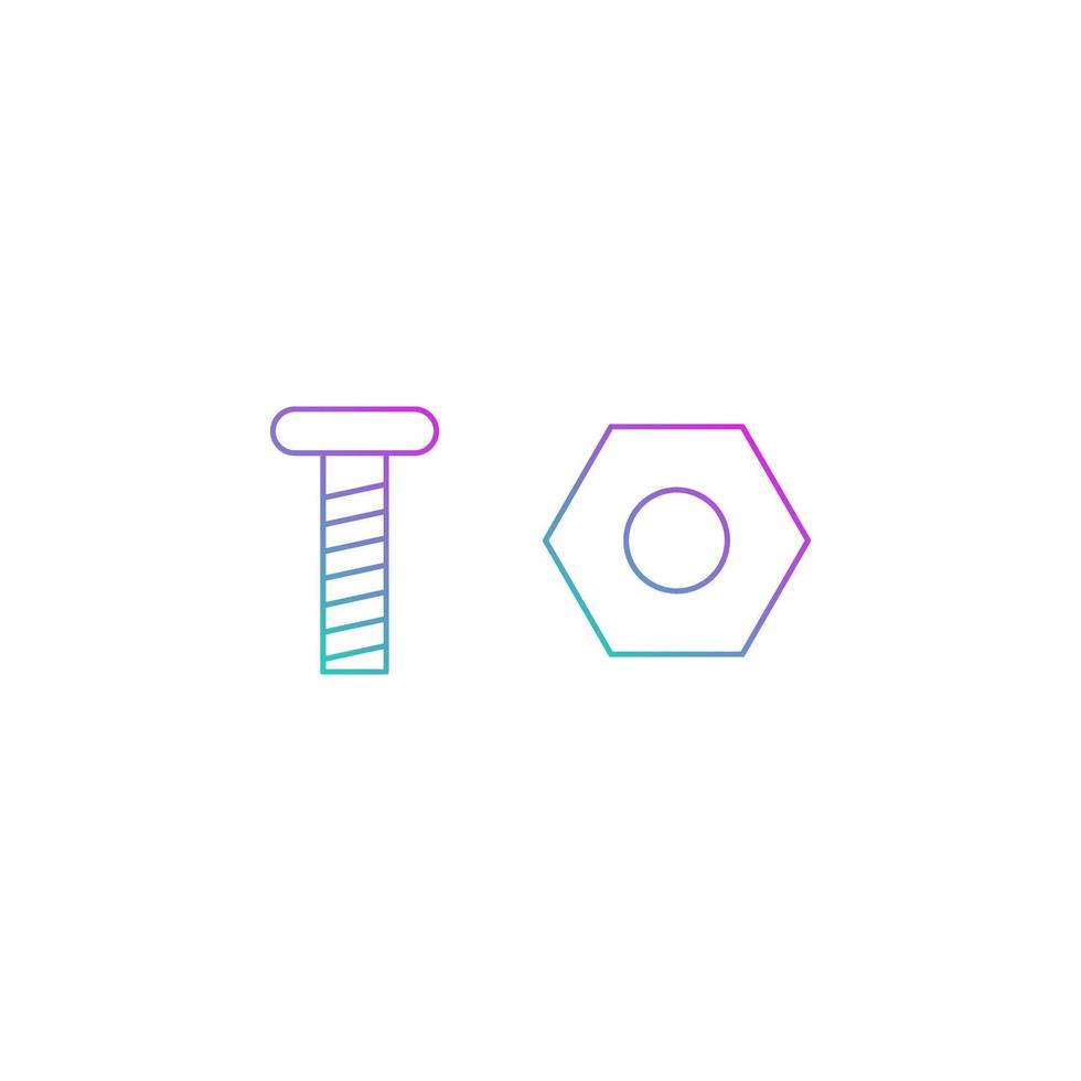 bolt and nut vector for website symbol icon presentation