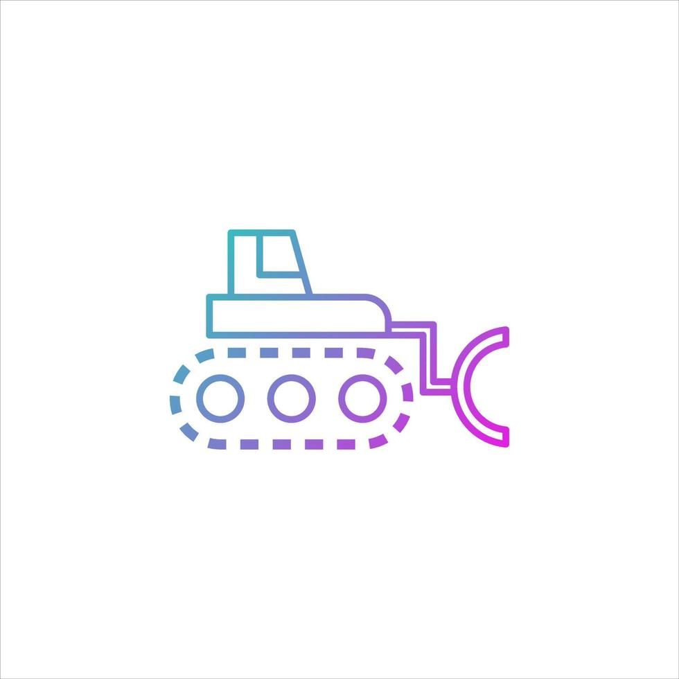 bulldozer vector for website symbol icon presentation