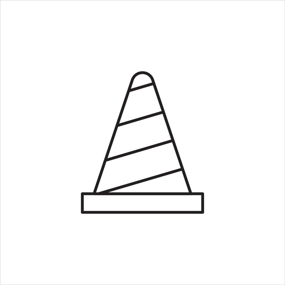 vector de cono de barricada para presentación de icono de símbolo de sitio web