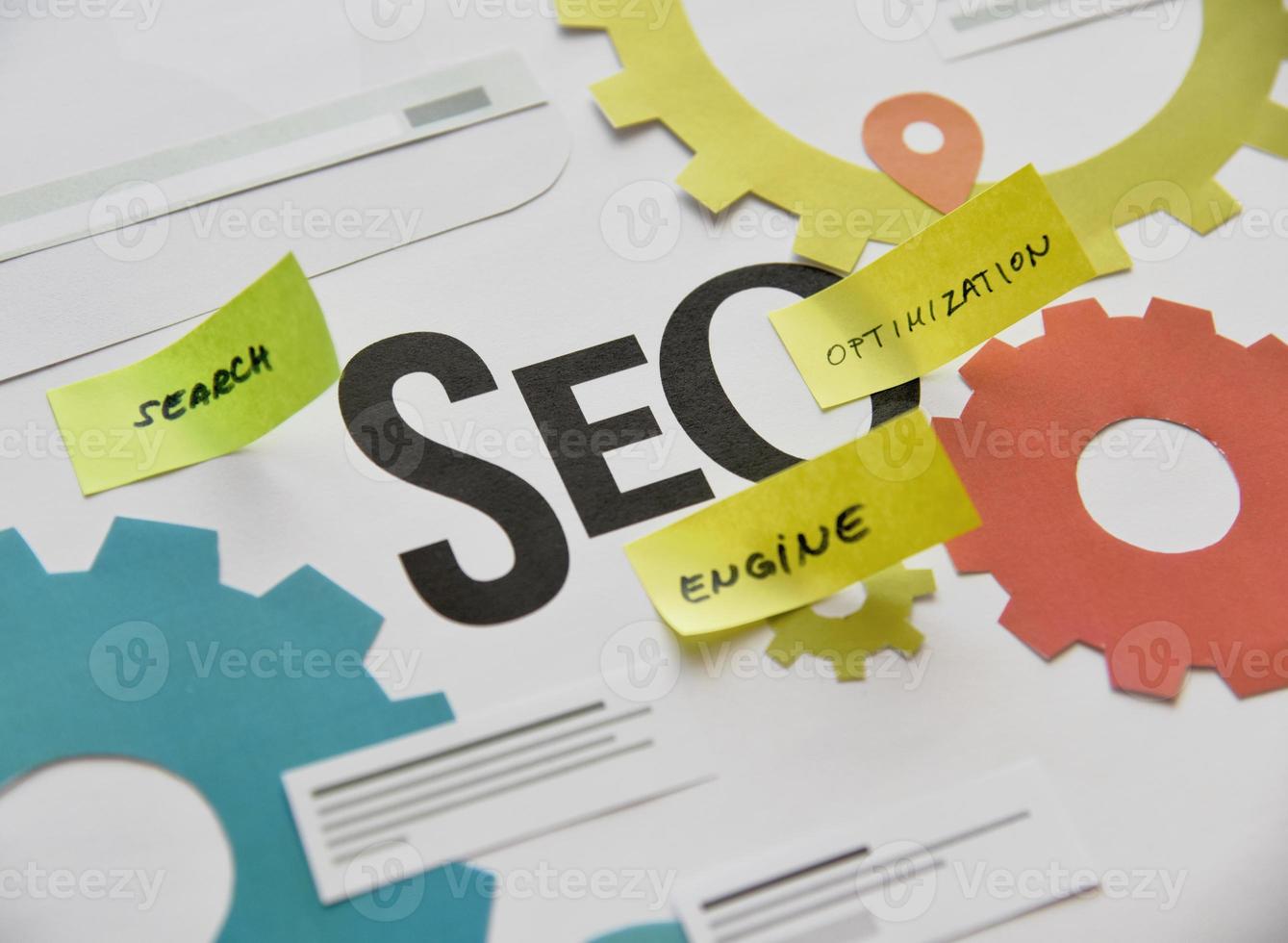 concepto de servicios seo para banner web. foto