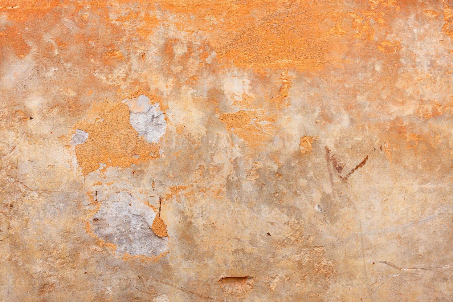 Abstract pattern on an old wall with the texture of old peeling plaster. photo