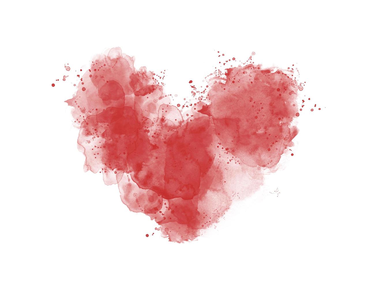 Heart watercolor background stock photo,  High quality beautiful photo concept Free Photo