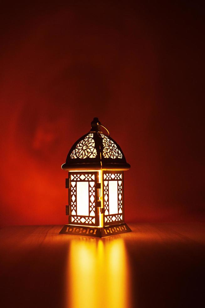 Eid Ramadan Islamic Background lamp lantern glow gold bronze greetings festival photo