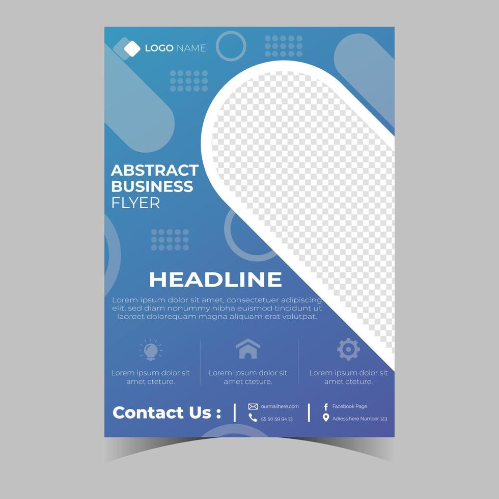 Business letterhead template corporate flyer design vector