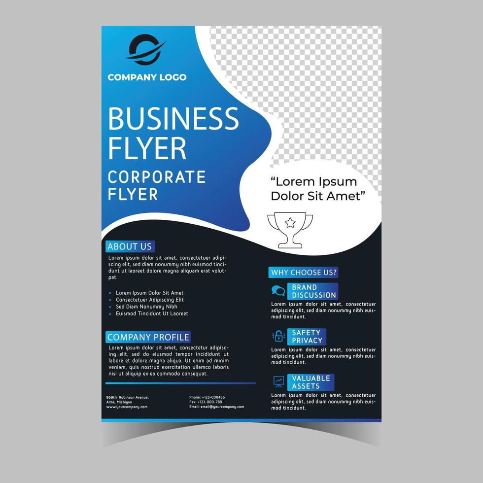 Business letterhead template corporate flyer design vector