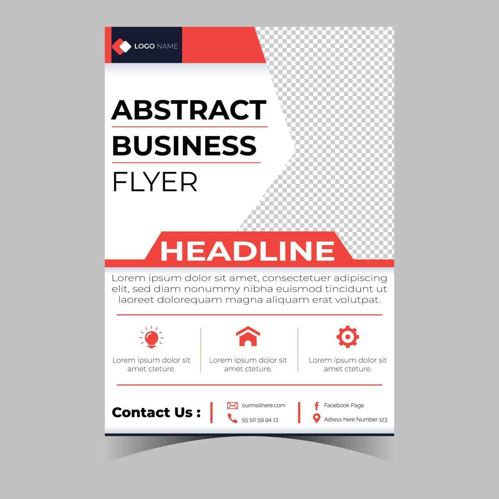 Business letterhead template corporate flyer design vector