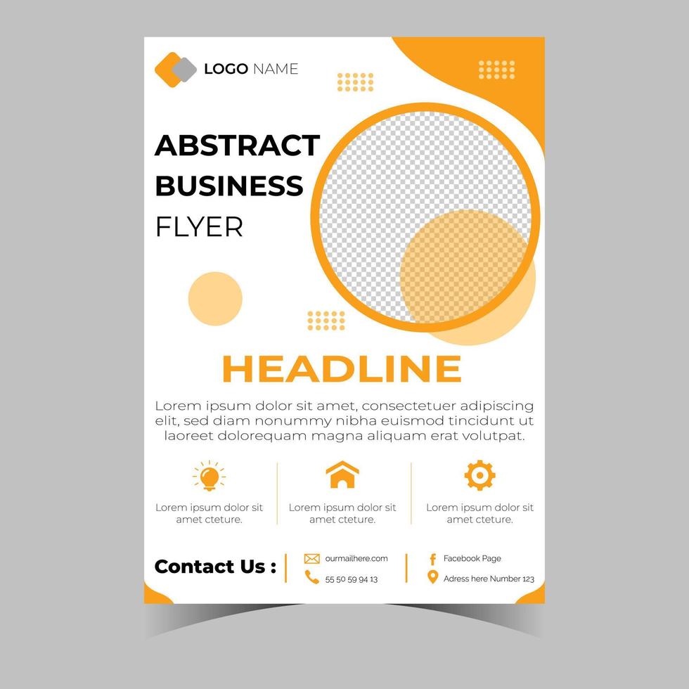 Business letterhead template corporate flyer design vector