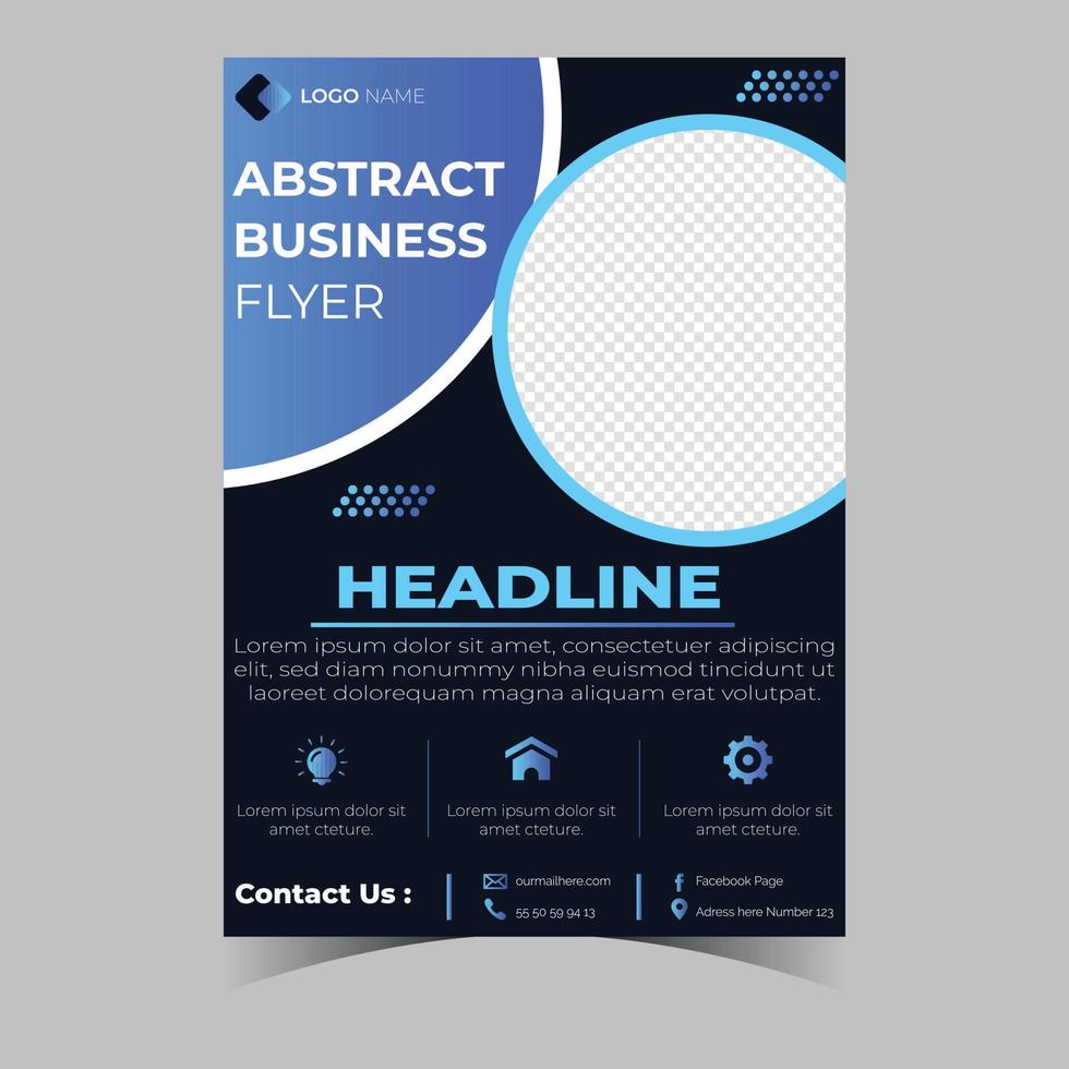 Business letterhead template corporate flyer design vector