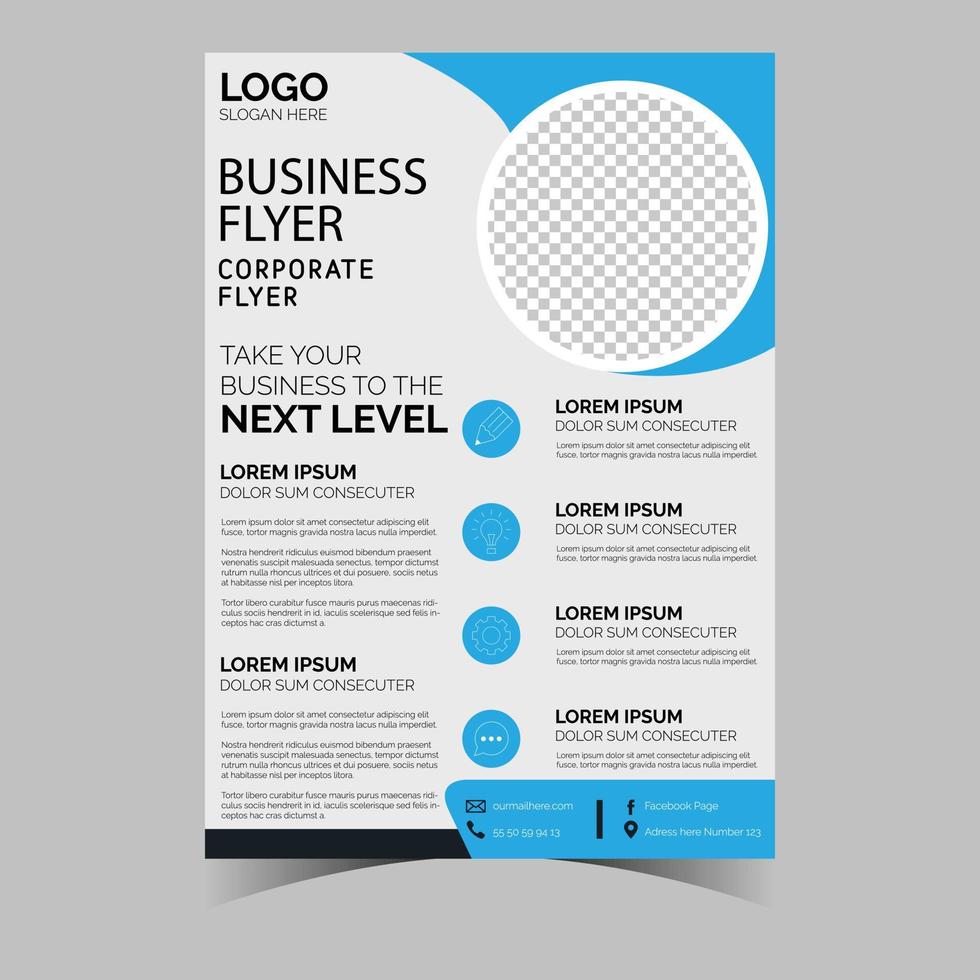 Business letterhead template corporate flyer design vector