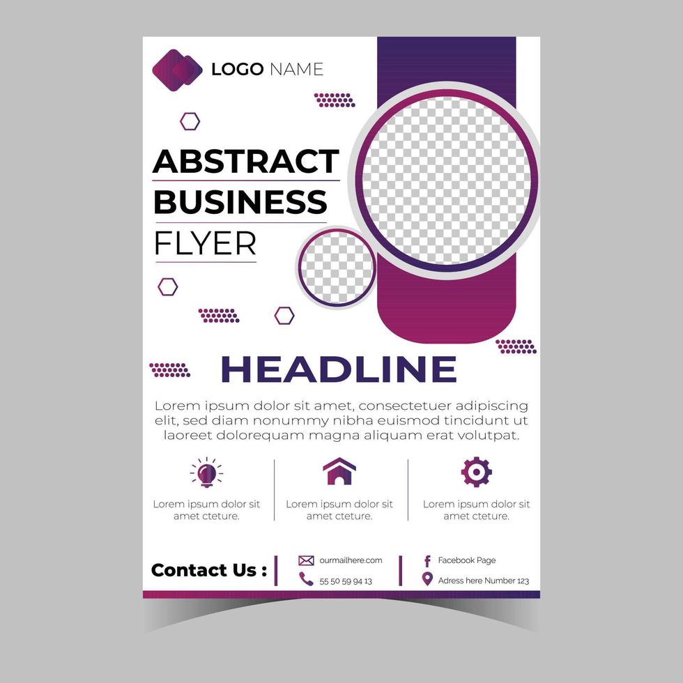 Business letterhead template corporate flyer design vector