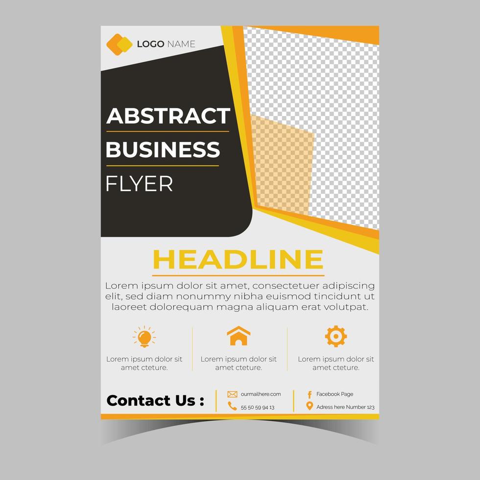 Business letterhead template corporate flyer design vector