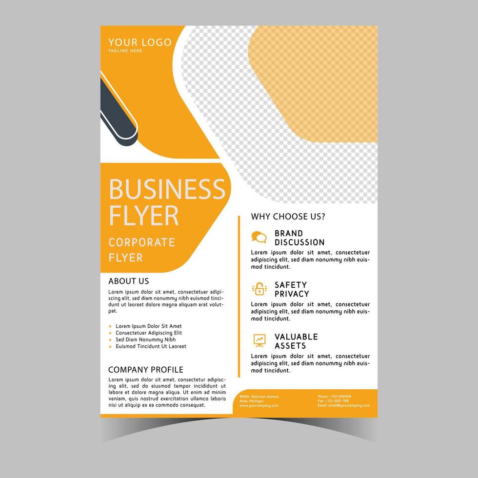 Business letterhead template corporate flyer design vector