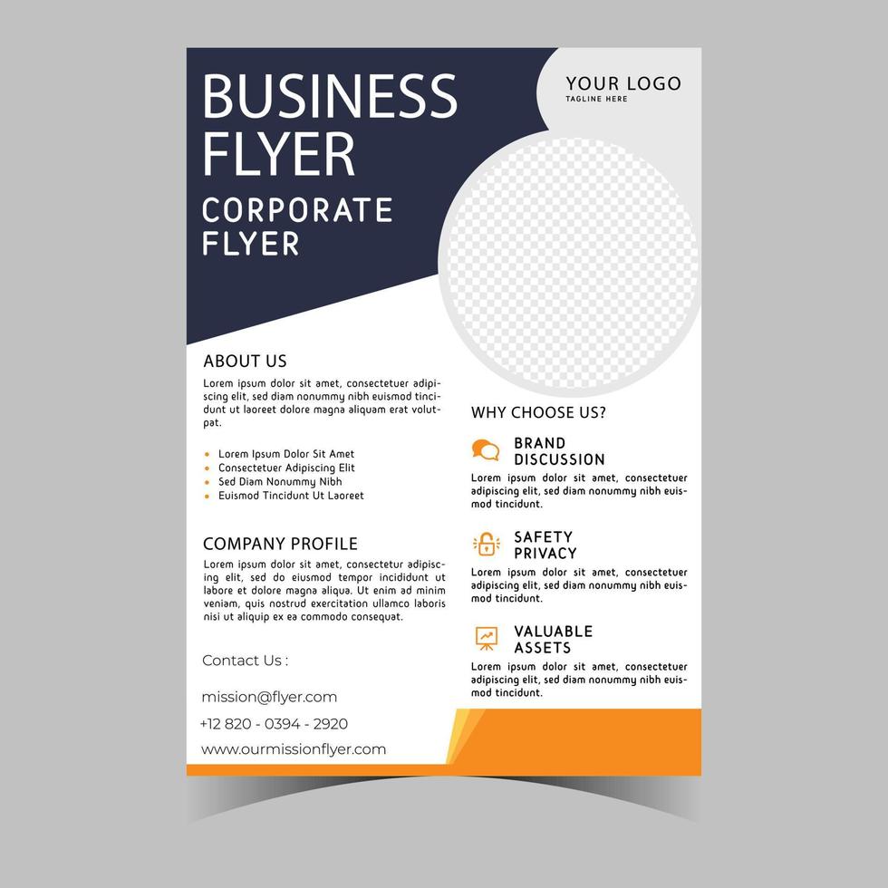 Business letterhead template corporate flyer design vector