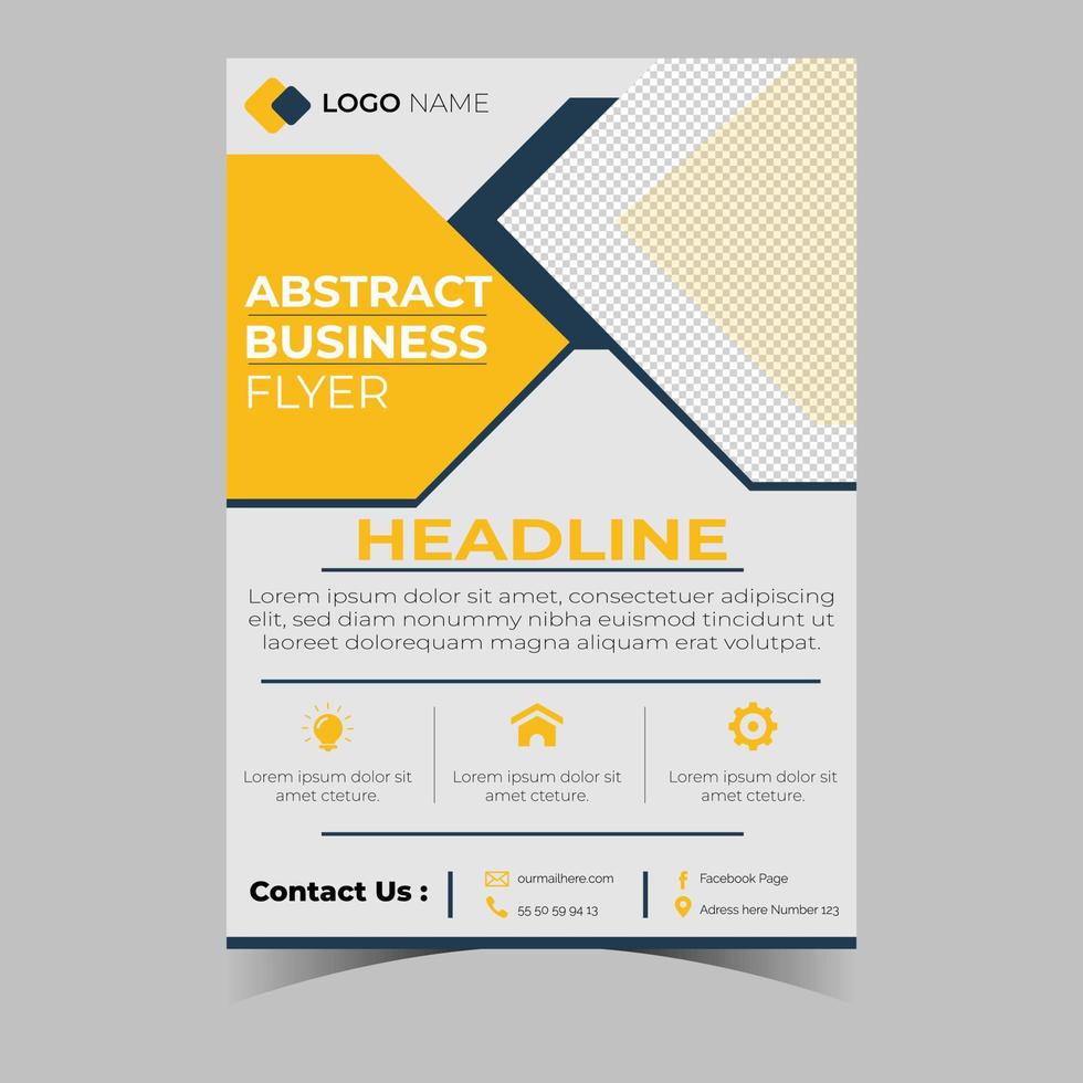 Business letterhead template corporate flyer design vector