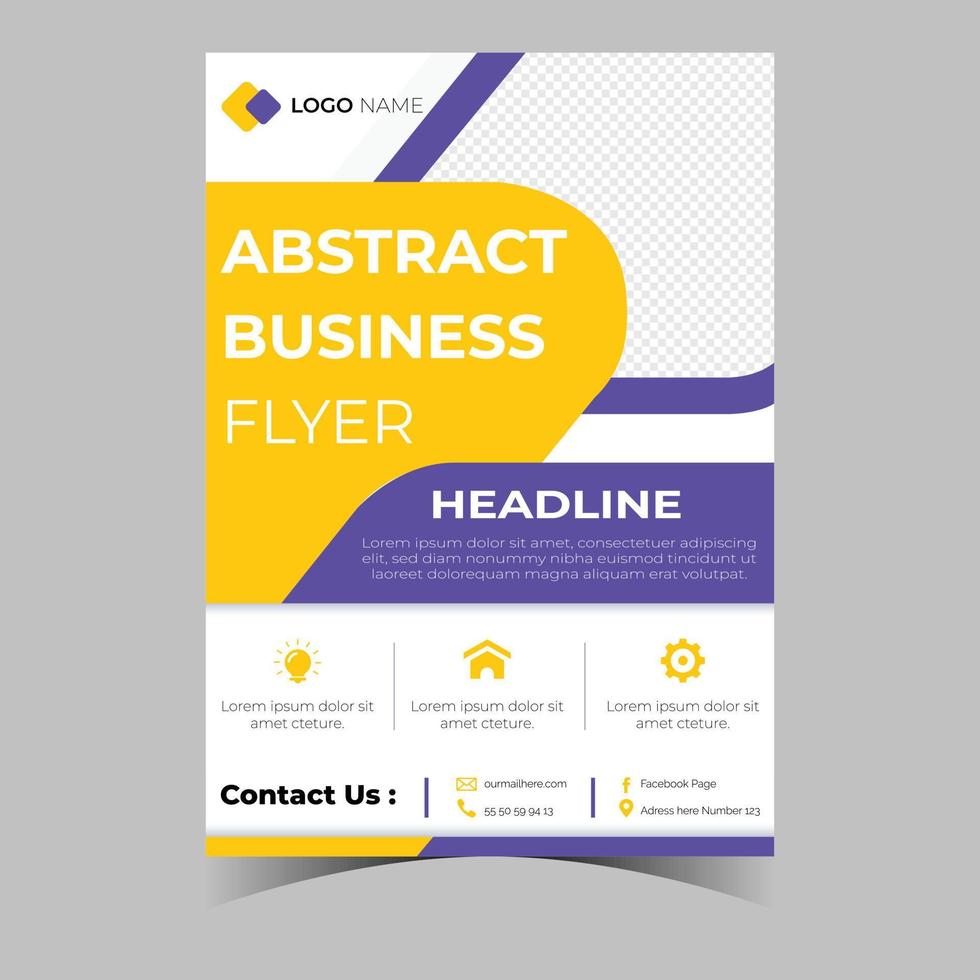 Business letterhead template corporate flyer design vector