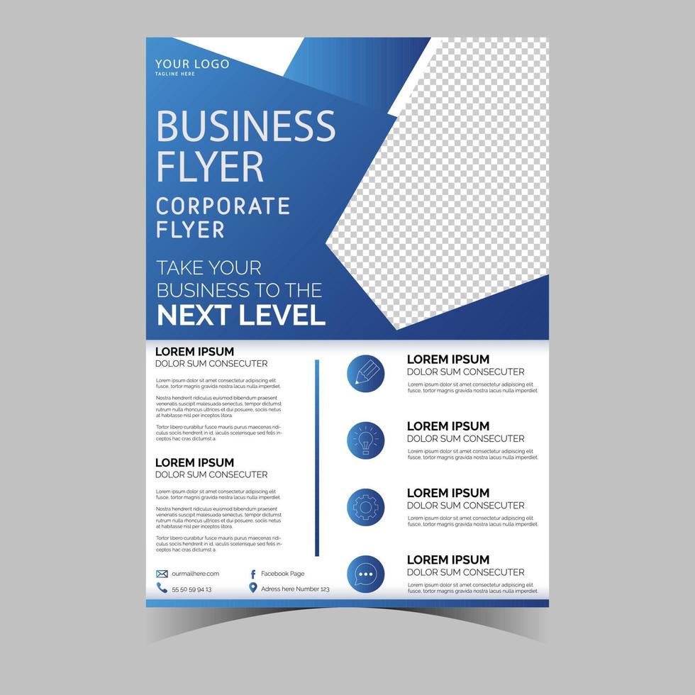 Business letterhead template corporate flyer design vector