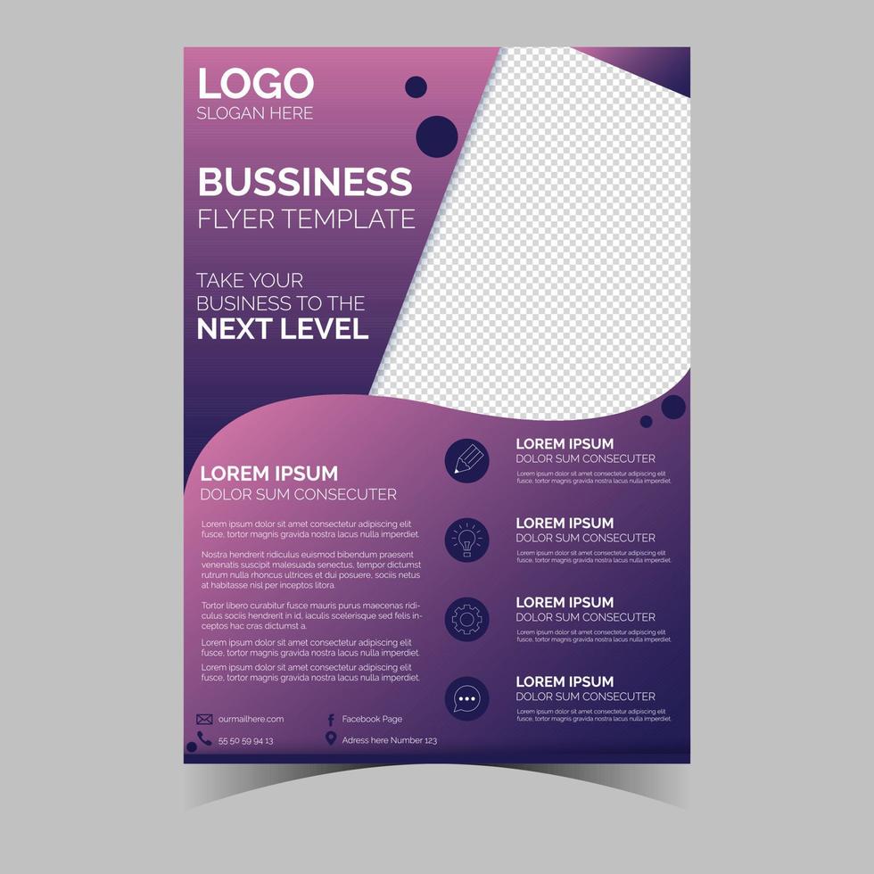Business letterhead template corporate flyer design vector