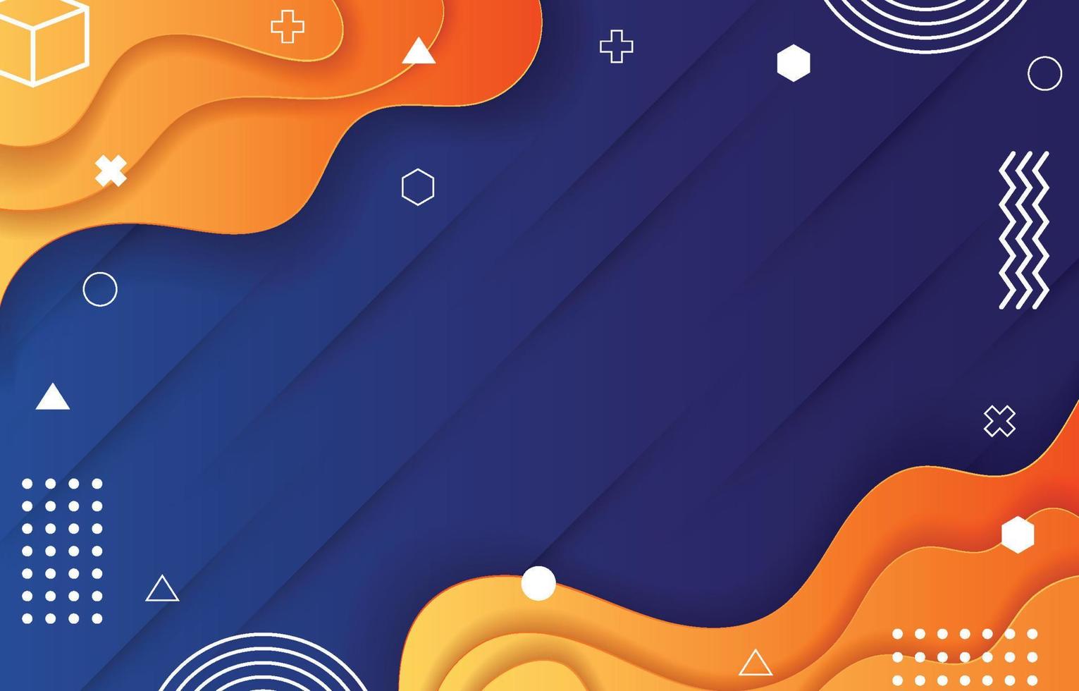 Abstract Blue and Orange Gradient Background vector