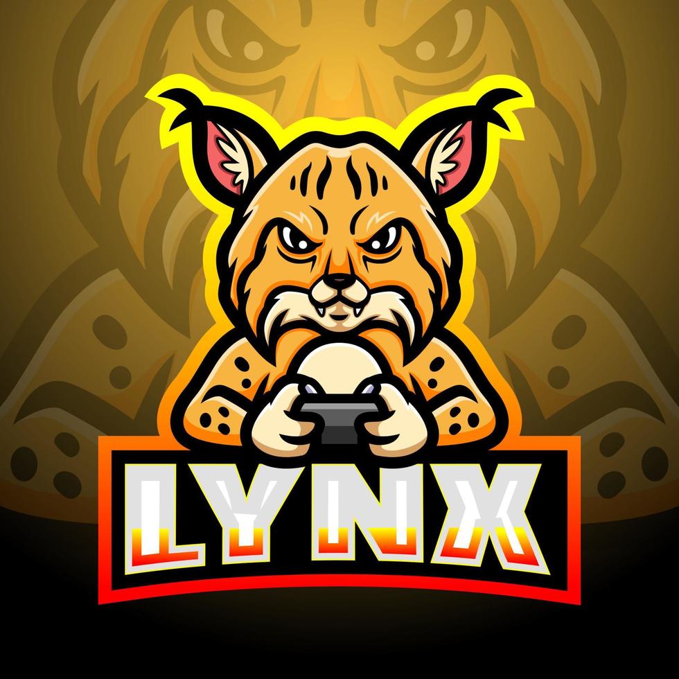 Lynx mascot design vector