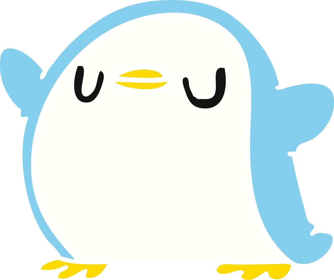 cartoon kawaii of a cute penguin vector