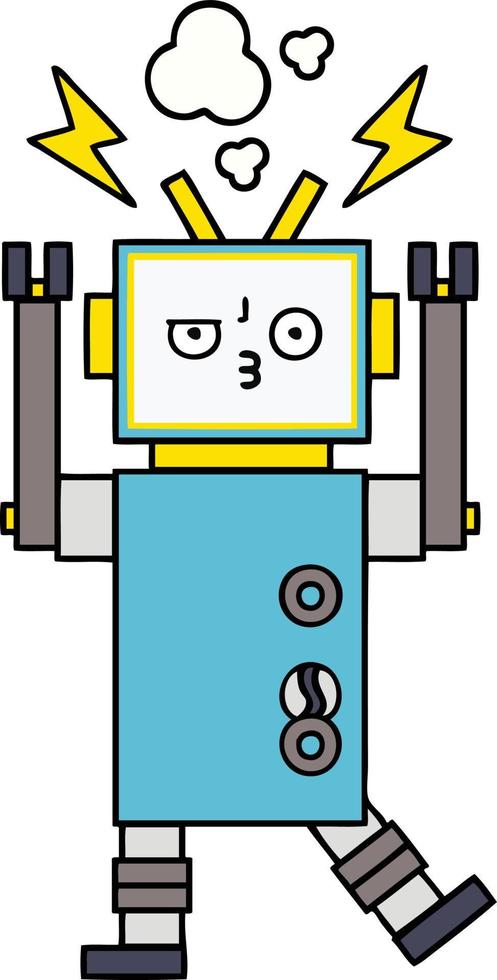 cute cartoon robot vector