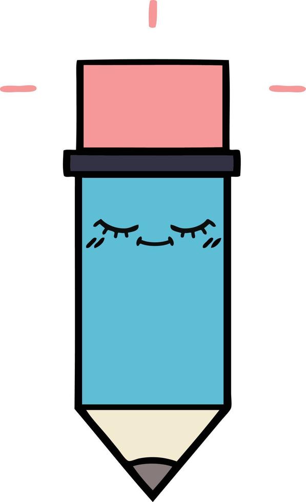 cute cartoon pencil vector
