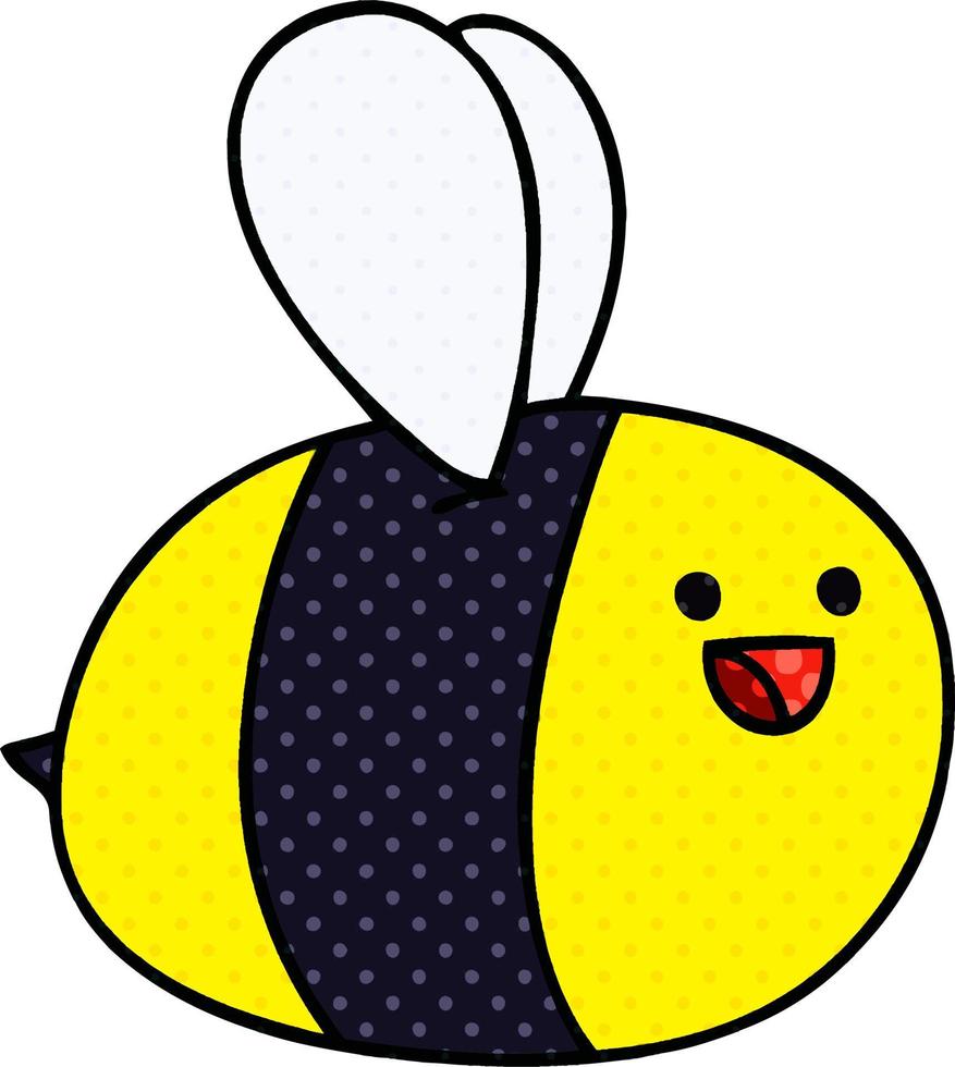 quirky comic book style cartoon bumblebee vector