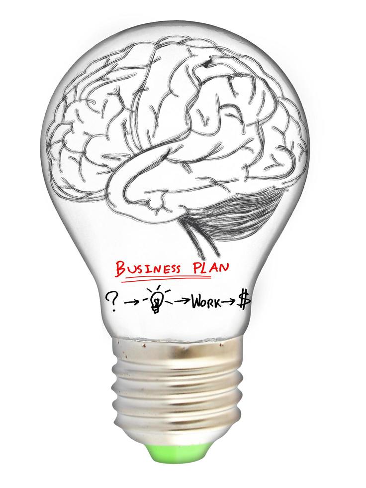 business  drawing brain of marketing strategy photo