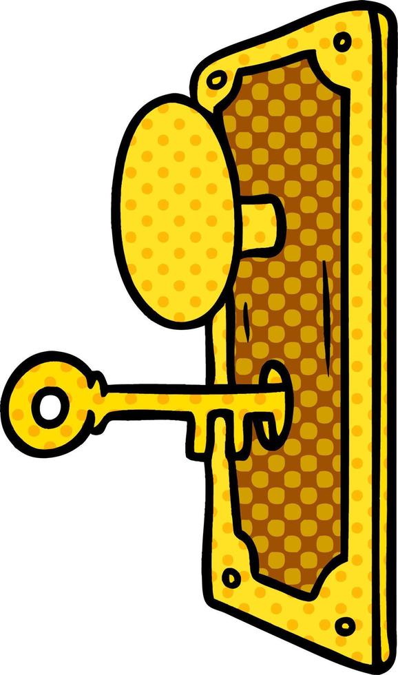 cartoon doodle of a door handle vector