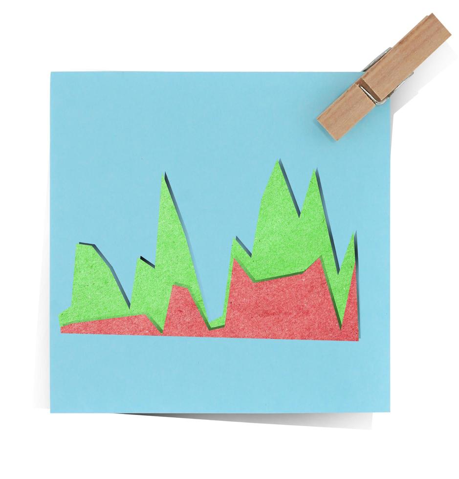 graph icon  recycled paper stick photo