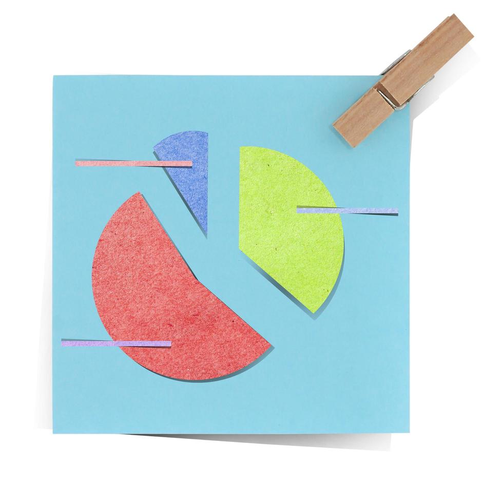 graph icon  recycled paper stick photo