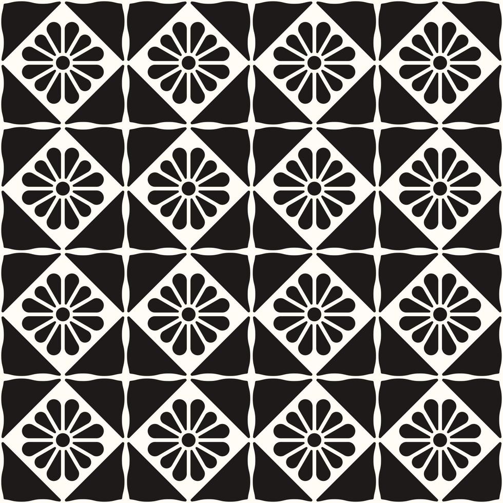 Vector Geometric Abstract Seamless Monochrome Pattern Texture Repeating Background